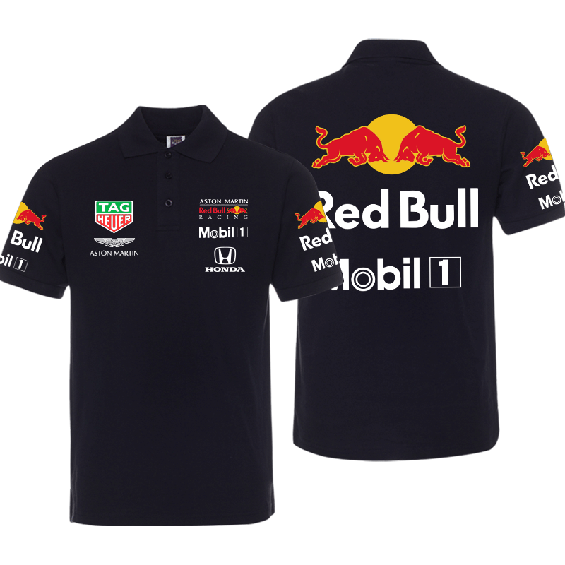 Polo Aston Martin Red Bull Racing Mobil 1 Homme Manche Courte